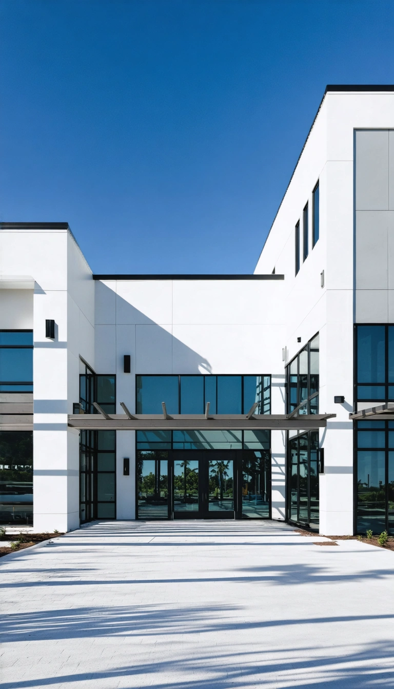 Southwest Florida construction site with modern structure and coastal-inspired atmosphere